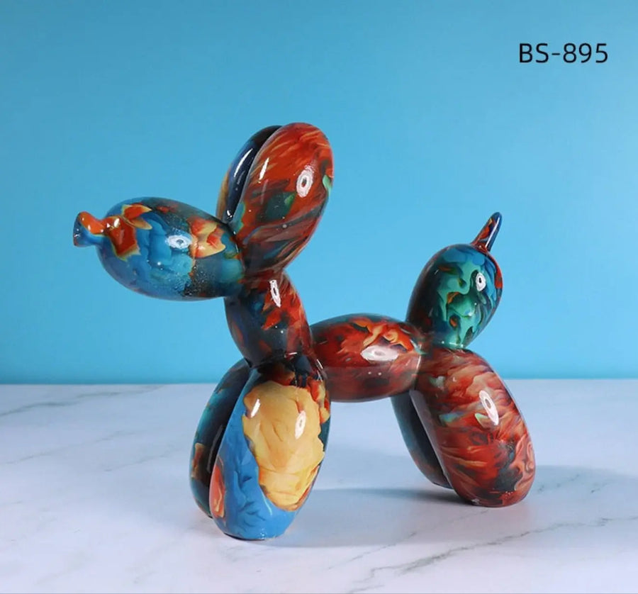 Grafitti Balloon Dog Statue Decorfaure