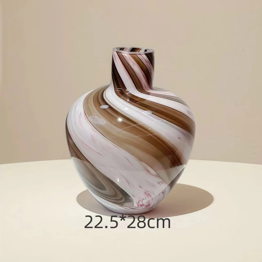 Striped Glass Vase 