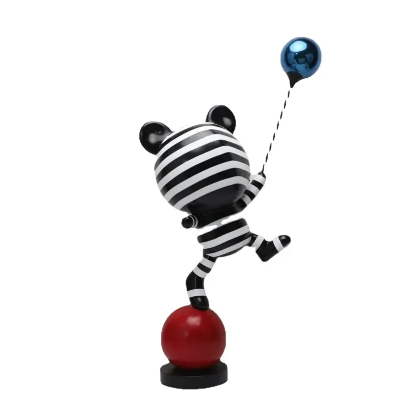 Striped Balloon Bear Statue 