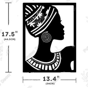 Elegant African Lady Wall Decor Decorfaure