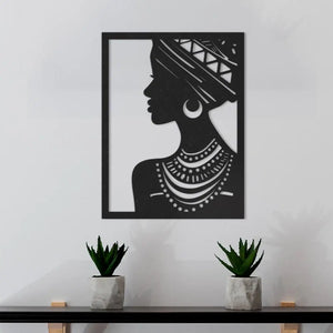 Elegant African Lady Wall Decor Decorfaure