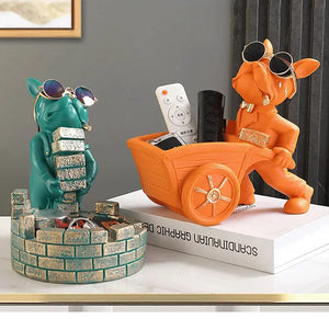 Bulldog Brickie Sculpture Decorfaure