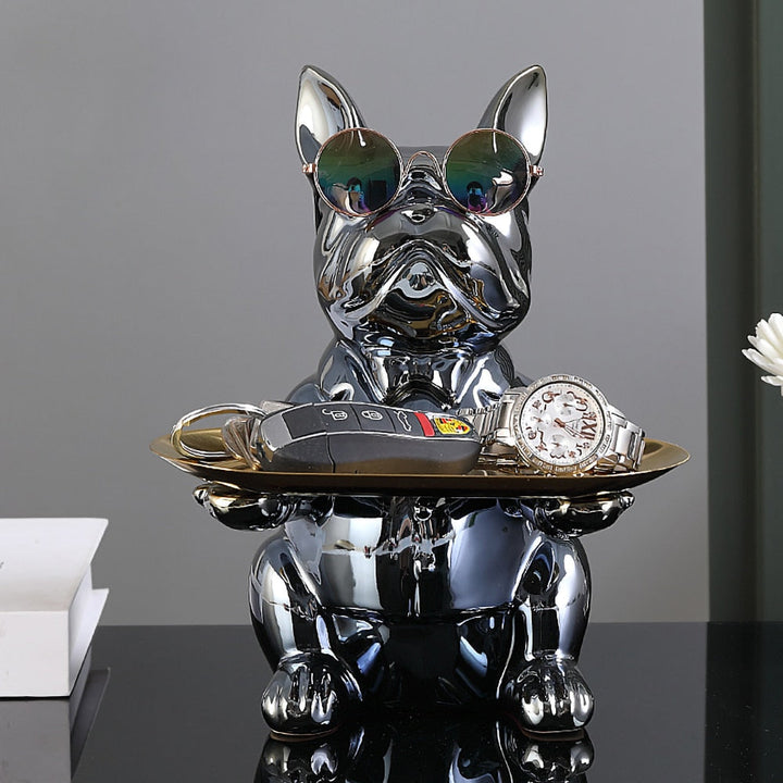 Stylish Bulldog Figurine Decorfaure