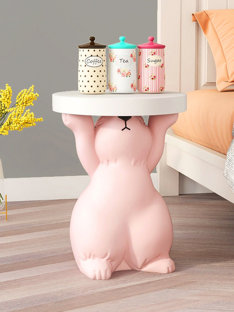 Rabbit Statue Table Decorfaure