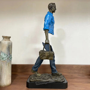 Travelling Man Statue By Bruno Catalano freeshipping - Decorfaure