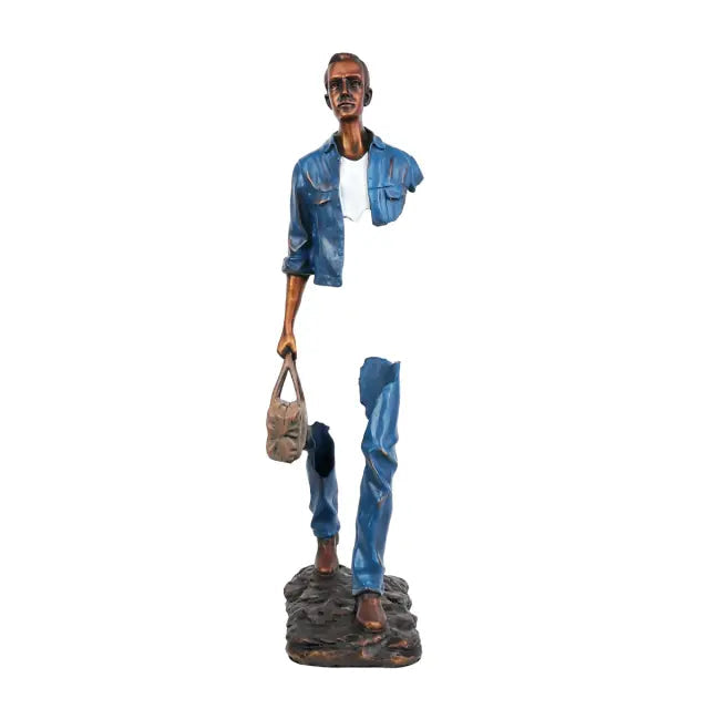 Travelling Man Statue By Bruno Catalano freeshipping - Decorfaure